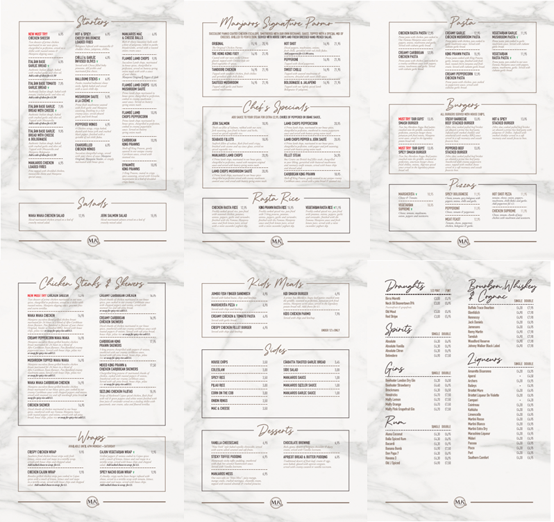 Manjaros Restaurant PDF